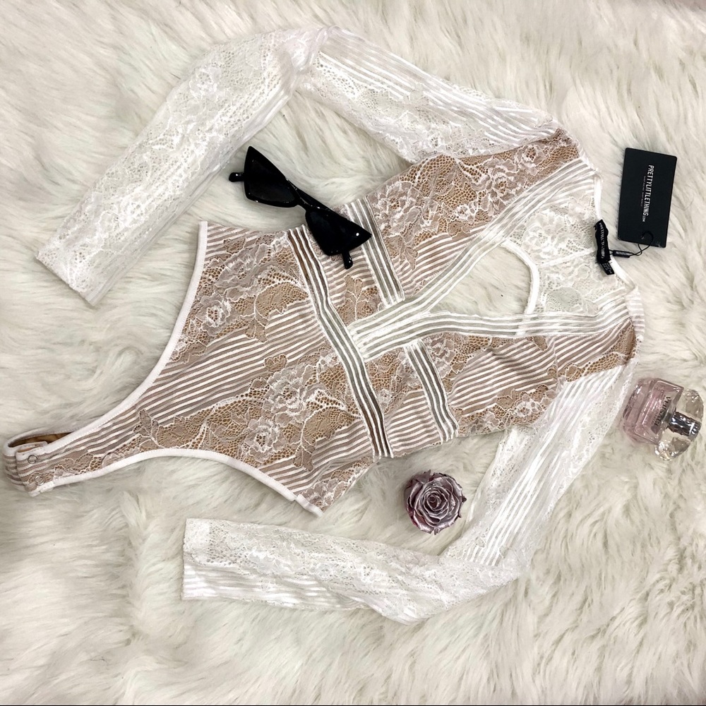 White lace bodysuit